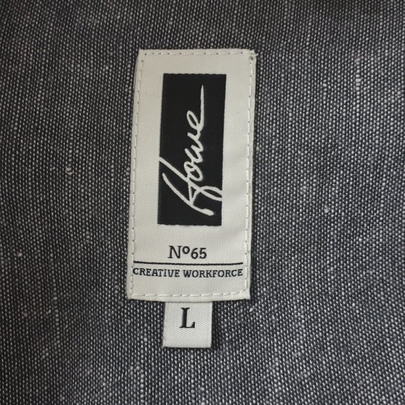 Howe Gray Short Sleeve Cotton Linen Shirt - Picture 11 of 13